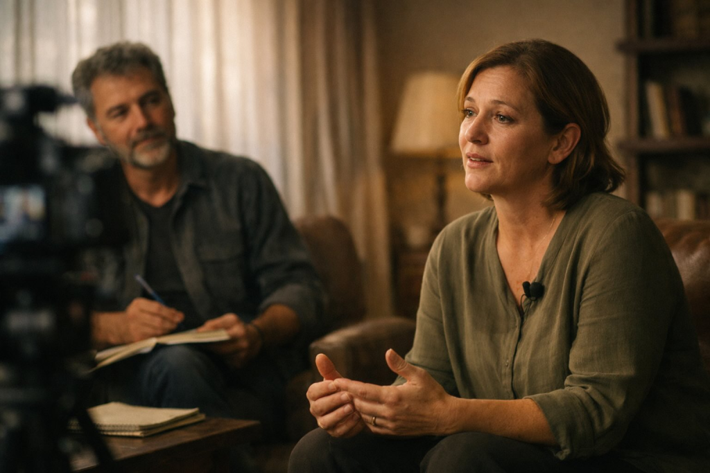 tell your life story to a movie director